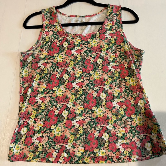 White Stag Tops - White Stag Multicolor Floral Tank Top